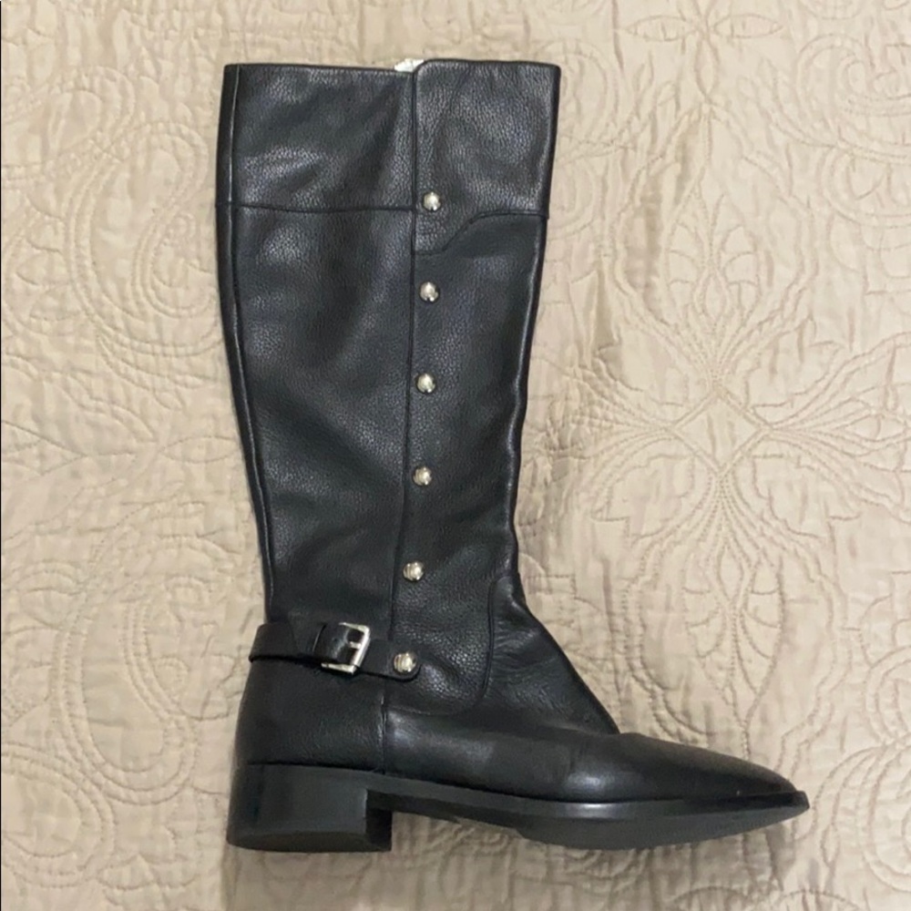 Michael Kors Black Leather Riding Boots